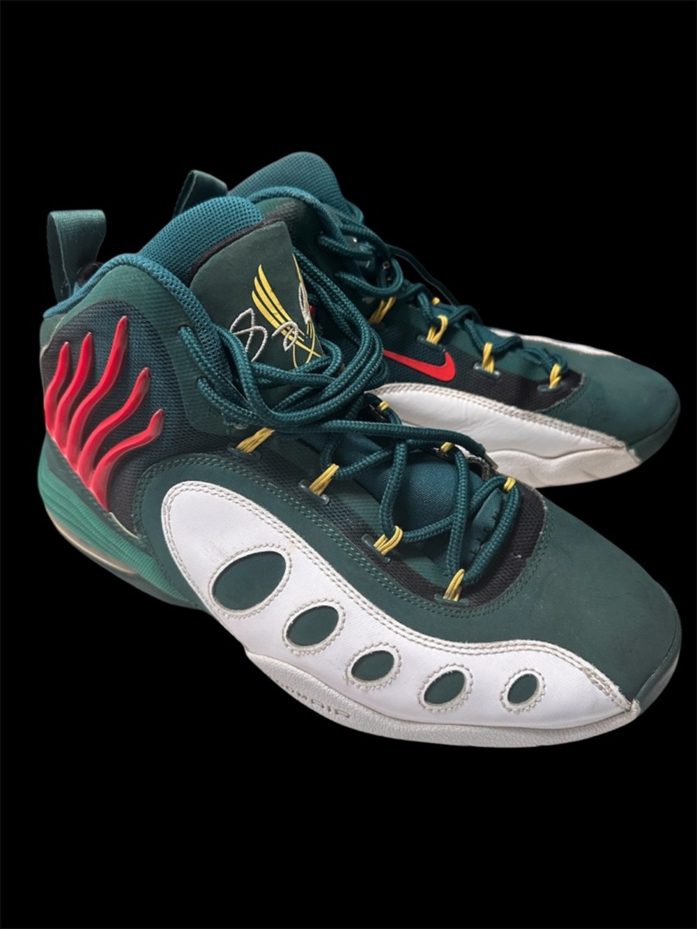 Men’s Size 8.5 Nike Air Sonic Flight Green Retro Gary Payton